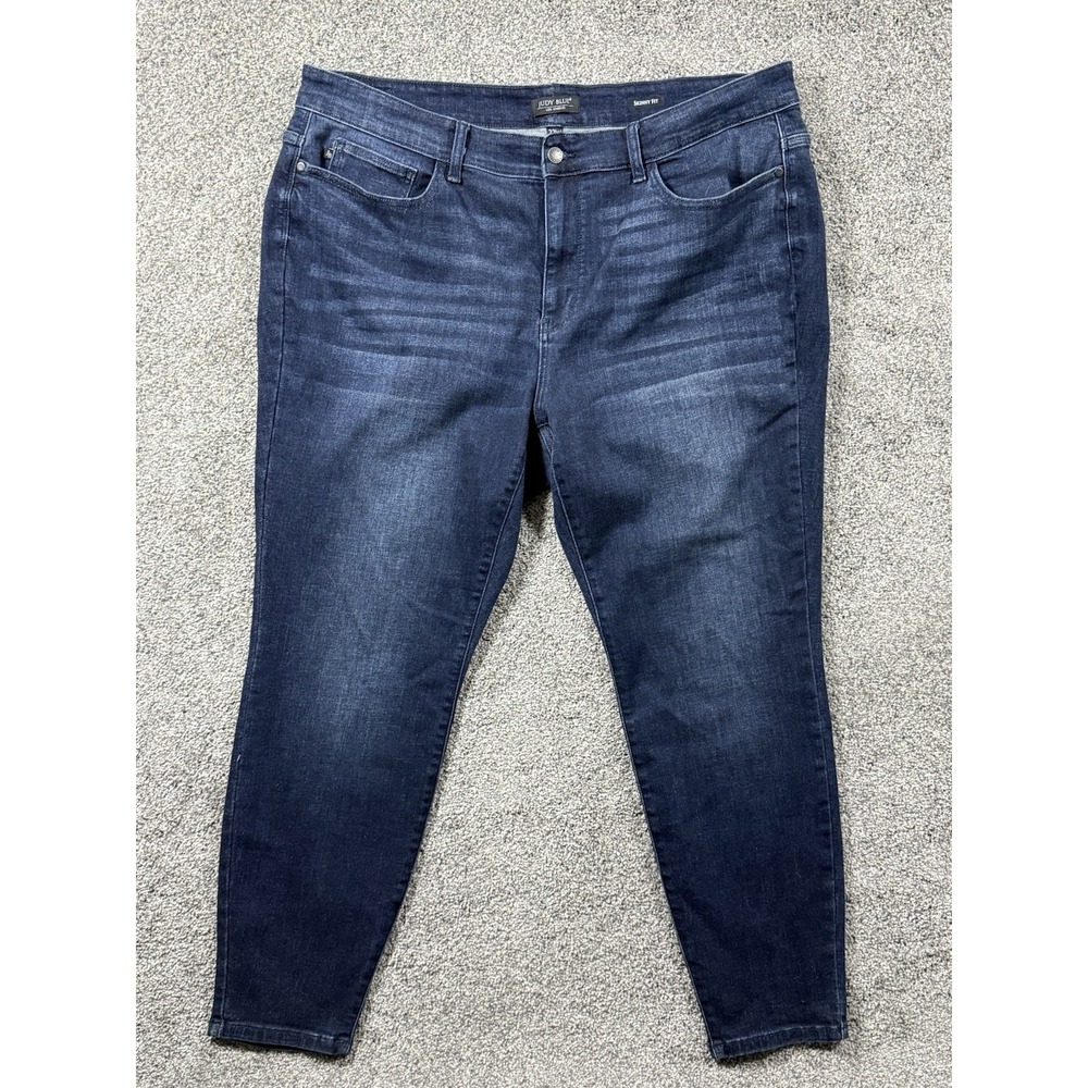 Judy Blue Skinny Fit Jeans Womens 22W Dark Wash Stretch Denim Plus Size
